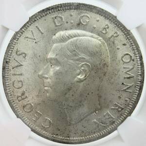 【世界21番目の輝き！！】 1937 イギリス クラウン 銀貨 ジョージ6世 NGC MS64 モダンコイン アンティーク 大型 英国王のスピーチ