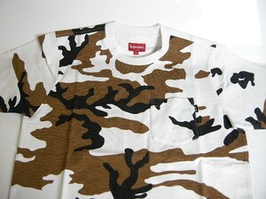 S■2016AW■Supremeシュプリーム■S/S Pocket Tee/ポケットTシャツ/半袖Tシャツ/迷彩/ブラウンカモフラージュBrown Camo■16AW/FW16/2016FW