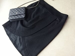 CHANEL シャネル　ココマーク　カシュクールスカート　美品　サイズ34　ブラック