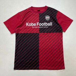 265 美品 VISSEL KOBE ヴィッセル神戸 半袖 Tシャツ サッカー Jリーグ フリーサイズ ゲームシャツ 40608P