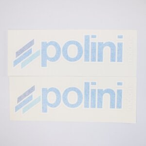 Sticker set 2x Polini 230x80mm - blue suitable for dark surfaces ポリーニ ロゴ ステッカー VESPA ベスパ Lambretta ランブレッタ