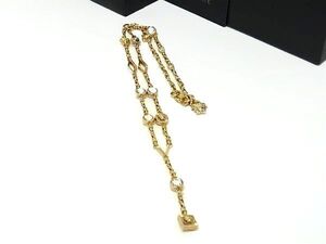 1円 ■極美品■ VERSACE ヴェルサーチ メデューサ ネックレス ペンダント アクセサリー レディース ゴールド系 FI3807