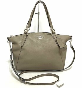 COACH　コーチ　ケルシー サッチェル　2WAY ショルダーバッグ ハンドバッグ　グレー 系　F36675