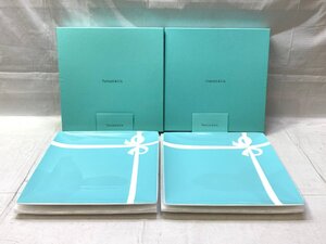 1円～ TIFFANY＆Co. ティファニー ブルーボックスプレート 2点セット まとめ 食器【現状品】[56-0220-2E2]