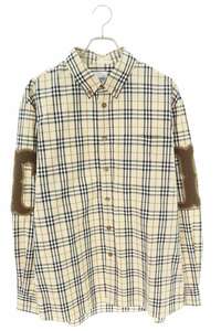 バーバリー Burberry 8042350 サイズ:XL アームTBフェルトワッペンチェック柄長袖シャツ 中古 OM10