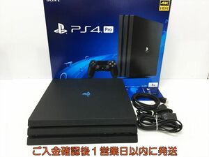 【1円】PS4Pro 本体/箱 セット 1TB ブラック SONY PlayStation4 CUH-7100B 初期化/動作確認済 FW12.00 G07-182tm/G4