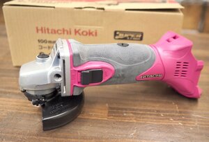 長期保管品 日立工機 Hitachi Koki 18V 100mmコードレス ディスクグラインダ G 18DSL(NN) 電池・充電器別売 ピンク 電動工具