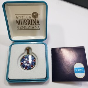 ヴェネツィアンガラス ベネチアンガラス ペンダントトップ ANTICA MURRINA VENEZIANA アンティカ ムリーナ 箱あり ネックレス アクセサリー