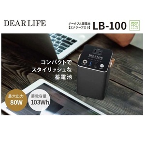 ★コンパクトでスタイリッシュ！【ポータブル蓄電池】LB-100