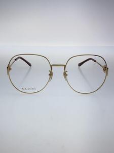 GUCCI◆メガネ/-/メタル/GLD/CLR/レディース/GG1208O