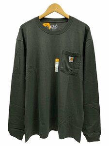 Carhartt (カーハート) Workwear LS Pocket T-Shirt ロンT 長袖Tシャツ K126 ダークグリーン PEAT L メンズ /036