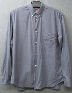 ギャルソン SHIRT Supreme：長袖 シャツ XS フランス製 （ シュプリーム レア COMME des GARCONS SHIRT Supreme Long Sleeve Shirt XS NAVY