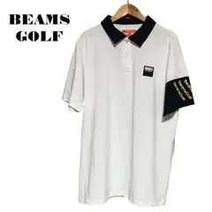 BEAMS  GOLF オレンジレーベル　袖メッシュロゴポロシャツ