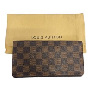 【中古品】 LOUIS VUITTON ルイヴィトン N60017 ポルトフォイユ プラザ ダミエ 長財布 箱無 本体のみ L40634RK