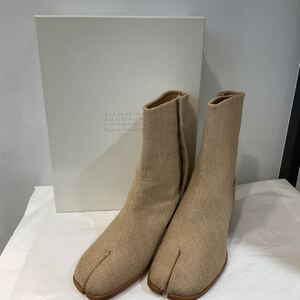 メゾンマルジェラ Maison Margiela S37WU0428 Tabi Boots 足袋ブーツ ショートブーツ シューズ リネン ベージュ 27cm 691457