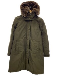 Woolrich◆60/40 RAMAR CLOTH ロングダウンジャケット/XS/コットン/グリーン/1602177