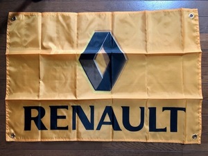 ルノー　RENAULTロゴ　バナータ　タペストリー　通常サイズ　送料無料！ルーテシア　トロフィー