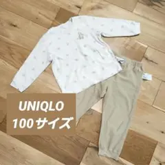 UNIQLO ユニクロ 子供服 長袖 パジャマ 100サイズ フリース プーさん