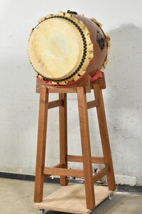 ★直接引取限定★ 音研 やまびこ太鼓 長胴太鼓 打面約42cm 横幅約55cm ★高さ約97cm台付