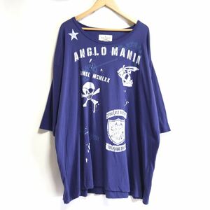 希少【VIVIENNE WESTWOOD ANGLOMANIA ヴィヴィアンウエストウッド アングロマニア】ロゴ スカル/ビッグ/半袖 カットソー Tシャツ 