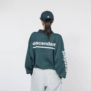 希少★新品本物【緑★3】★HORIZONTAL POLO LS ホライズンタル ポロ ラガーシャツ 袖ロゴ 正規店購入 ディセンダント 入手困難 DESCENDANT