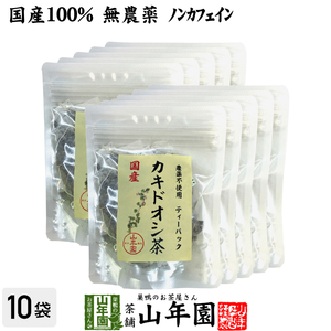 健康茶 国産100% カキドオシ茶 ティーパック 1.5g×20パック×10袋セット 宮崎県産 無農薬 ノンカフェイン 送料無料