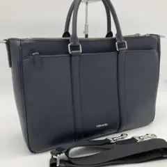 COACH F59141 シボ革 2way ビジネスバッグ