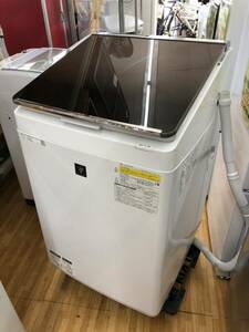 直接引き取り歓迎 全自動洗濯機 10kg SHARP シャープ ES-PU10C 2019年製 プラズマクラスター 超音波ウォッシャー ES-PU10C-T タッチパネル