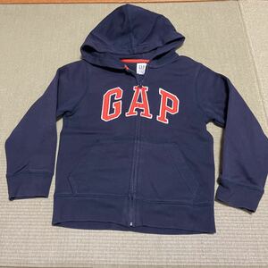 △GAP KIDS Sサイズ(6ー7)120cm ジップアップパーカー 男女兼用 裏起毛 スウェットパーカー GAPパーカー