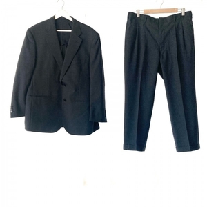 リーガル REGAL シングルスーツ - 黒×ネイビー メンズ ２パンツスーツ/ネーム刺繍 メンズスーツ