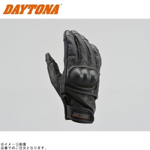 在庫あり DAYTONA デイトナ 18912 HBG-130 パンチングメッシュプロテクターカウレザーグローブ ブラック サイズ:M