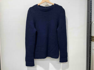 VINTAGE ヴィンテージ ボートネック ニットプルオーバー セーター ネイビー 紺 knit sweater タグなし