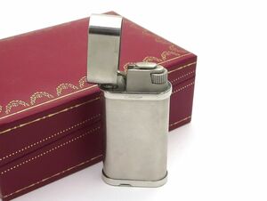 1000円スタート ガスライター Cartier カルティエ ゴドロン シルバー ローラー 着火未確認 喫煙グッズ 喫煙具 付属品付 ODK D60071