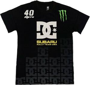 DC SHOE Dave Mirra 40 S.R.T.USA Team モンスターエナジー MONSTER ENERGY SUBARUスポンサードTシャツ(ブラック) (M)[並行輸入品]