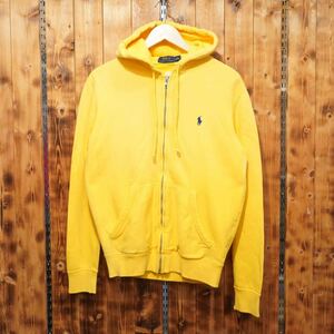 ralphlauren ジップパーカー　S/ラルフローレン　黄色　フェード