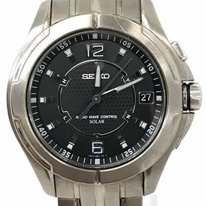 SEIKO セイコー SPIRIT スピリット 腕時計 SBTM033 7B22-0BB0 電波ソーラー アナログ ラウンド チタン チタニウム カレンダー 動作確認済み