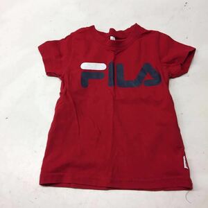 送料無料★FILA フィラ★半袖Tシャツ トップス★男女兼用 キッズ 100★赤♯31028sjj25