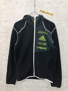 ADIDAS アディダス メンズ フリース ジップパーカー L 紺 ポリエステル