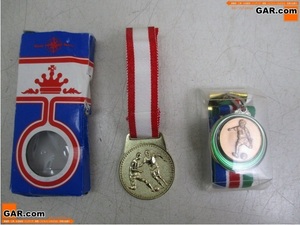 JR9 サッカー メダル 合計2点セット 箱付き 少年サッカー 記念品