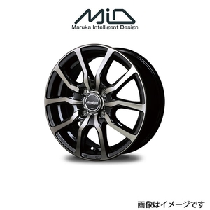 MID ユーロスピード DC52 アルミホイール 1本 プレオ RA1/RA2(13×4J 4-100 INSET43 ブラックポリッシュ)EUROSPEED DC52