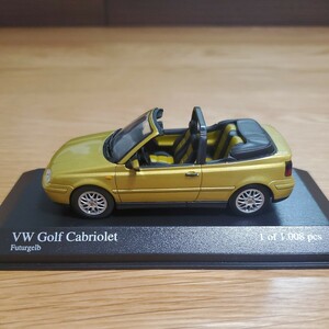 1/43 ミニチャンプス MINICHAMPS ミニカー/Volkswagen Golf Cabriolet 1999 Futurgelb/VW フォルクスワーゲン ゴルフ カブリオレ イエロー