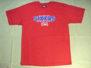 ★NBA★オフィシャル★SIXERS★シクサーズ★Tシャツ★赤★L★