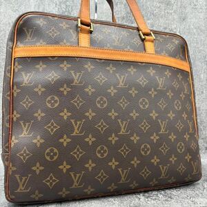 LOUIS VUITTON ルイヴィトン モノグラム ポルトドキュマンベガス　ビジネスバッグ ブリーフケース ブラウン レザー A4◎ M53343 MB0094