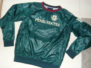 パーリーゲイツ　サイズ5　プルオーバー　スニードジャケット　ウインドブレーカー　深緑　中古良品　053-221002