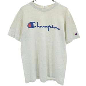 チャンピオン 90s USA製 オールド プリント 半袖 Tシャツ M グレー Champion メンズ