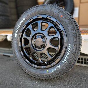 軽トラ 軽バン 14インチ 新品 タイヤホイールセット マッドスター ラジアル AT 155/65R14 ホワイトレター