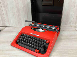 【ジャンク・動作未確認】 オリベッティ タイプライター olivetti112 レッド