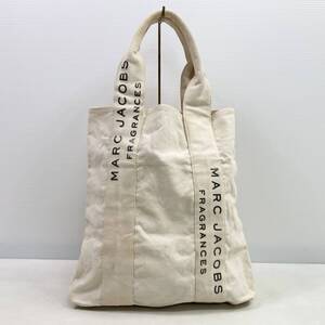 ◆ MARC JACOBS マークジェイコブス キャンバスバッグ トートバッグ バッグ ノベルティ A4対応 帆布 鞄 ベージュ 中古品 現状品 0.47kg