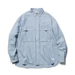 NANGA　TAKIBI CHAMBRAY FIELD SHIRT ライトブルー