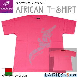 【レディース×ピンク】エスニック アジアン アフリカ Ｔシャツ リンクコーデ シミラールック ペアルック カップル ワニ